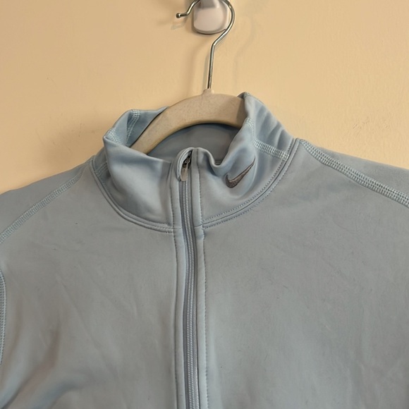 Nike Fit Dry Quarter Zip L 14-16 Activewear Athleisure Casual Workout Light Blue - Picture 2 of 7